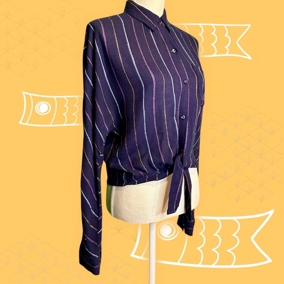 Rails ‘Rylan’ Striped Navy Blue Women's Top in “Santiago Stripe” Size Small - Picture 13 of 14